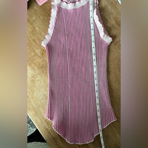 Vintage Striped Sleeveless Top in Pink and White - Picture 4 of 9